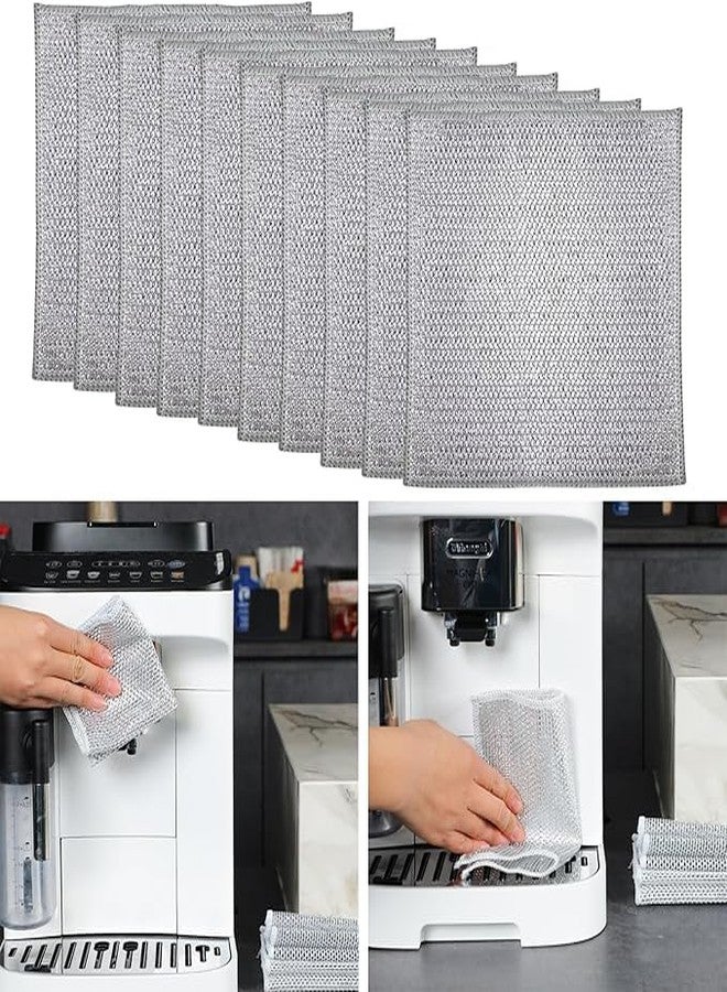 Oblivion Multipurpose Wire Dishwashing Rags 20x20cm | Steel Wire Dish Cloth | Microfiber Cleaning Cloth | Kitchen Cleaning Clothes | Cleaning Tools | Wire Cleaning Cloth for Kitchen (Pack of 10) - Image 2